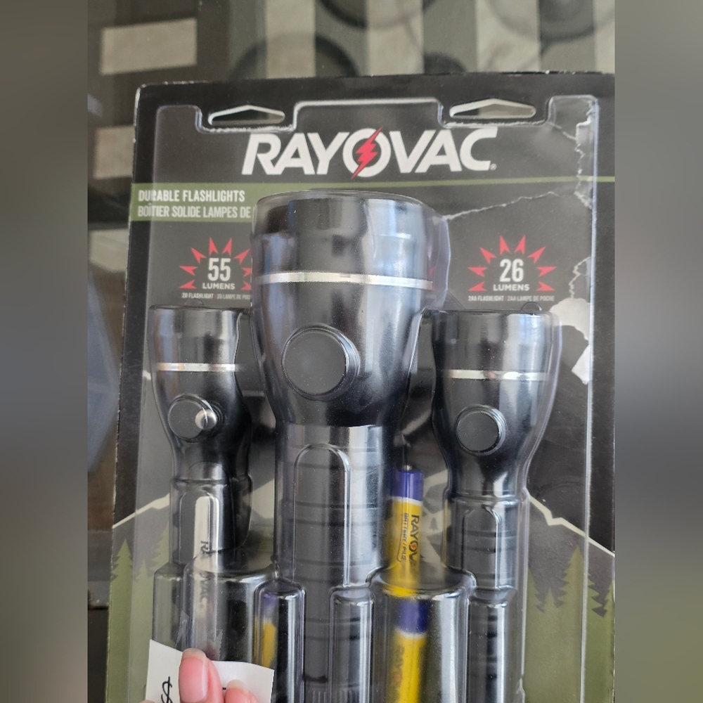 Rayovac 3-Pack Flashlight Set in Black